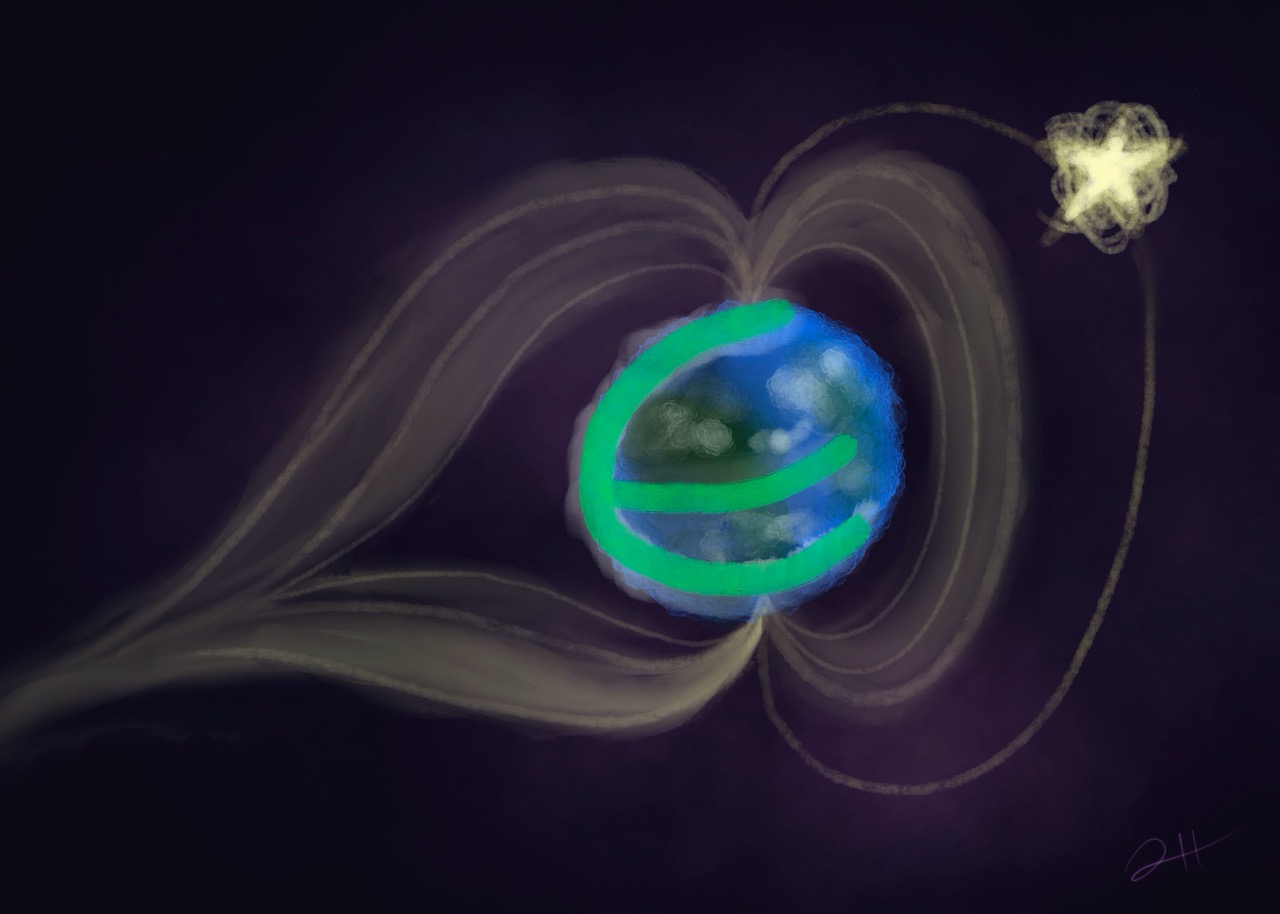 Earth Star — original painting by John Hanacek, 2025